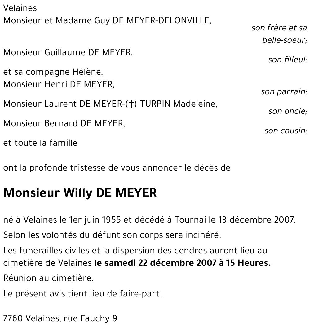 Willy DE MEYER