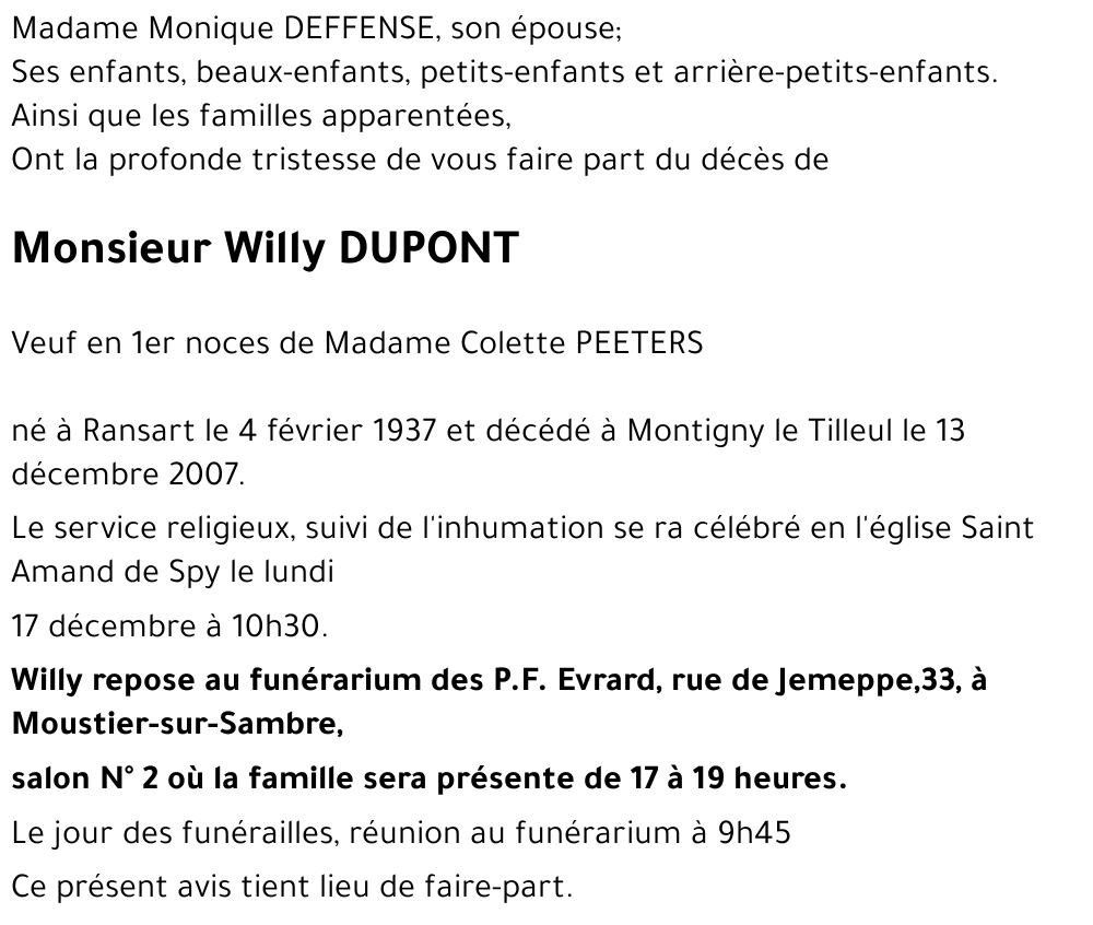 Willy DUPONT