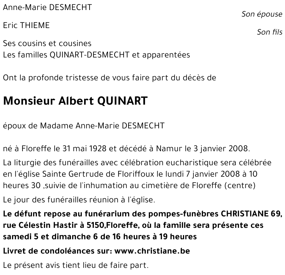 Albert QUINART