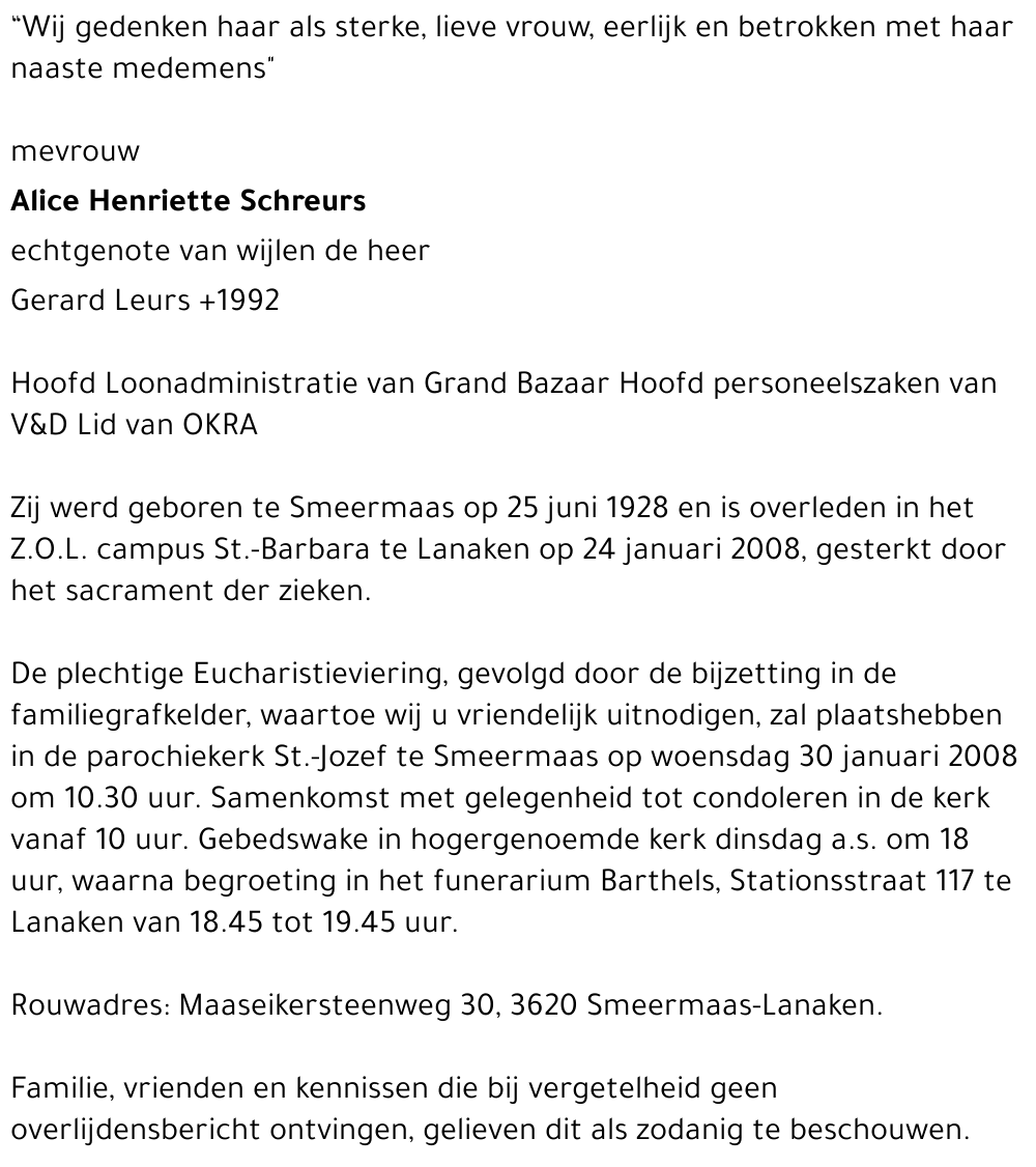 Alice Henriette Schreurs