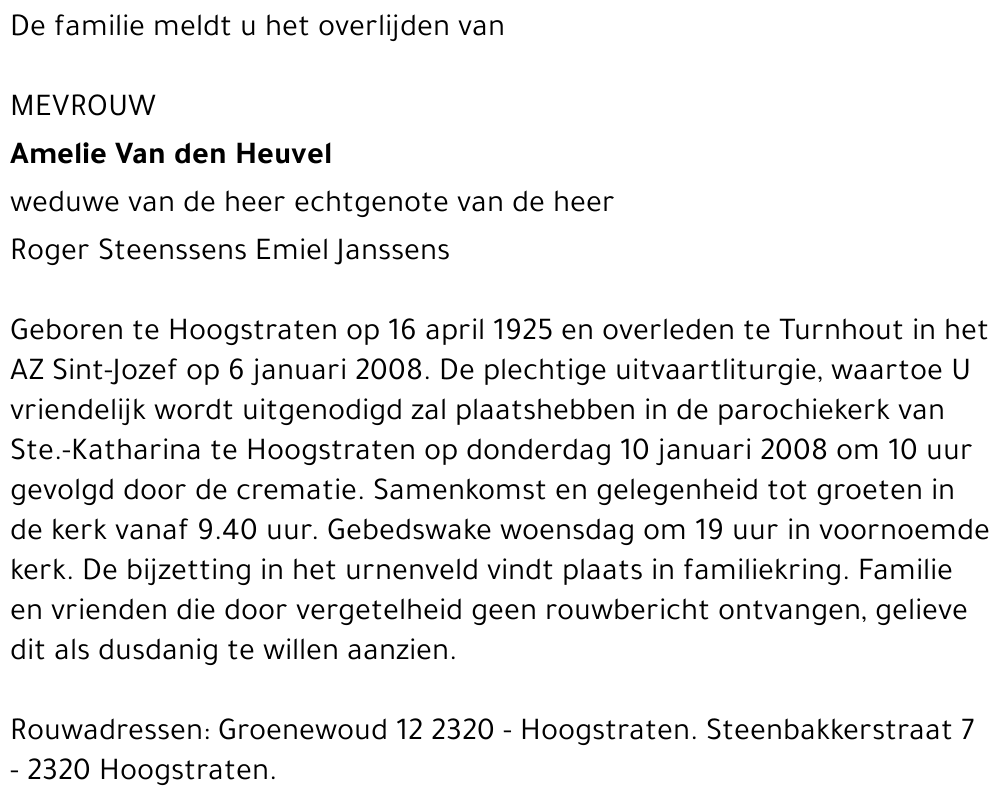 Amelia Van den Heuvel