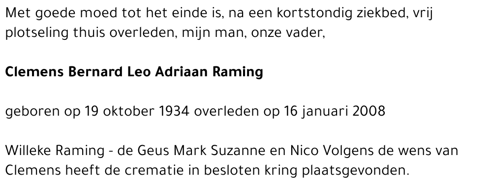 Clemens Raming