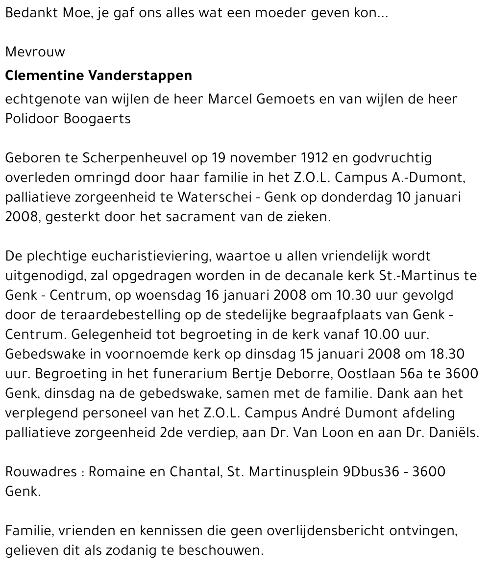 Clementine Vanderstappen