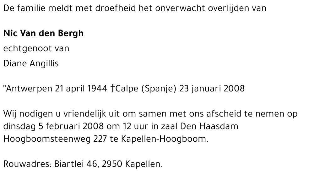 Dominique Van den Bergh