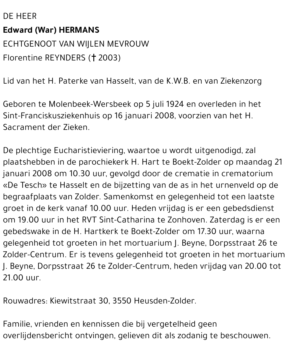 Edward (War) Hermans