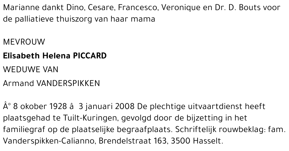 Elisabeth Helena Piccard