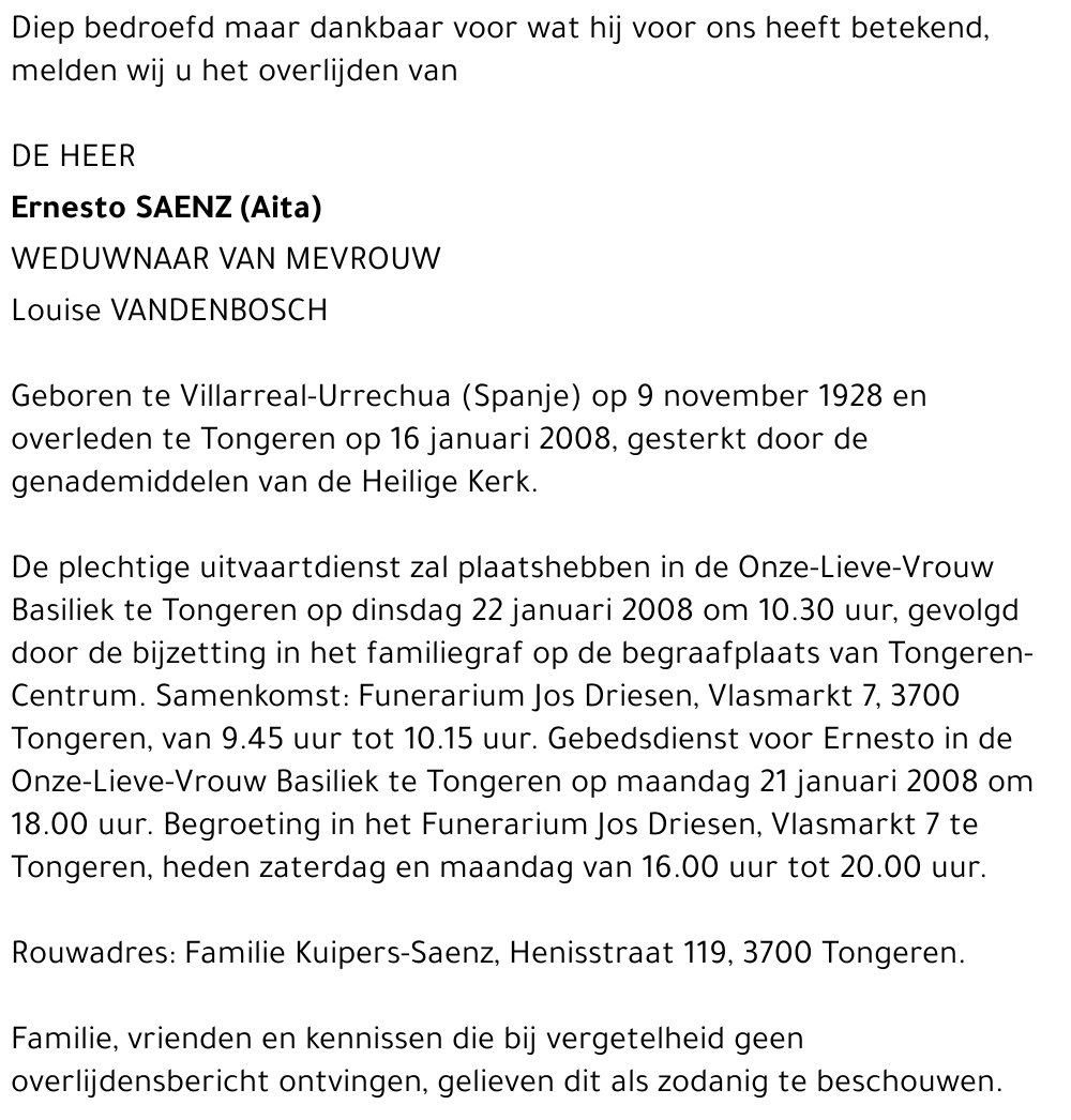 Ernesto (Aita) Saenz