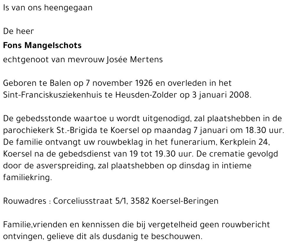 Fons Mangelschots