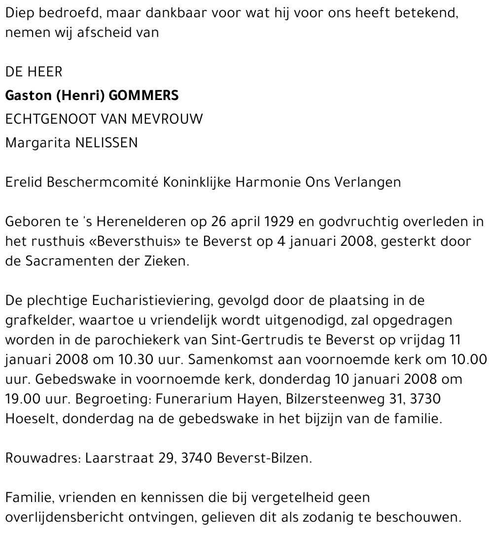 Gaston (Henri) Gommers