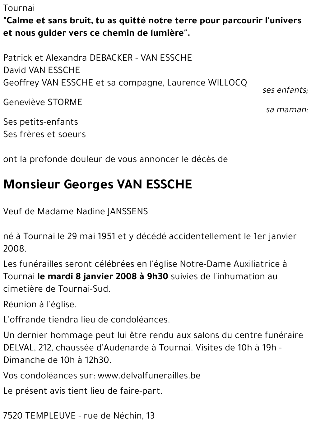 Georges VAN ESSCHE
