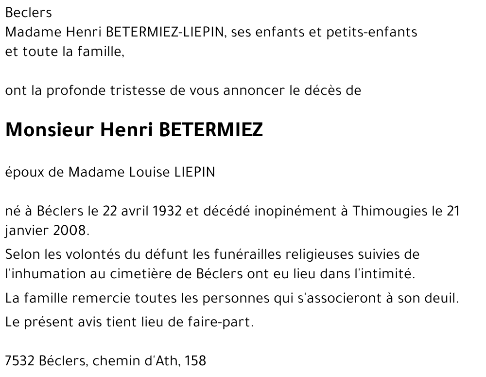 Henri BETERMIEZ