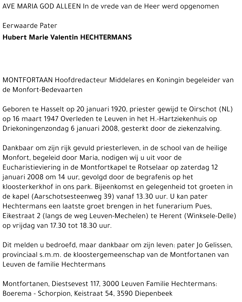 Hubert Marie Valentin Hechtermans