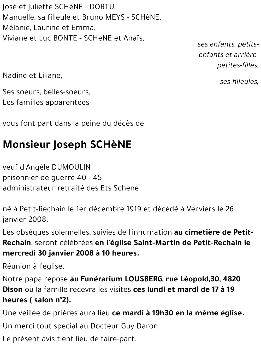 Joseph SCHèNE