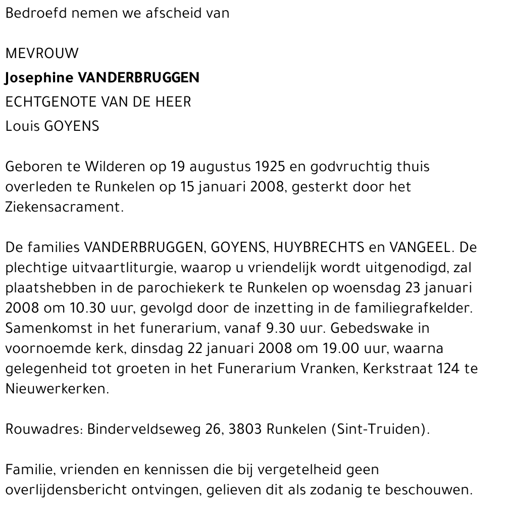 Josephine Vanderbruggen