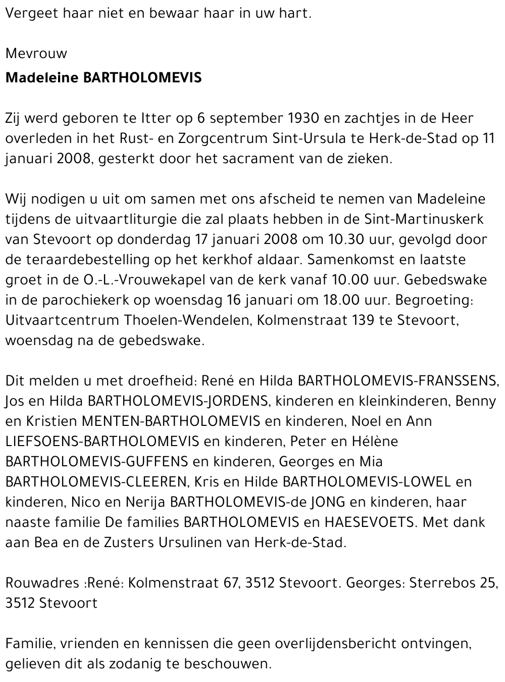 Madeleine Bartholomevis