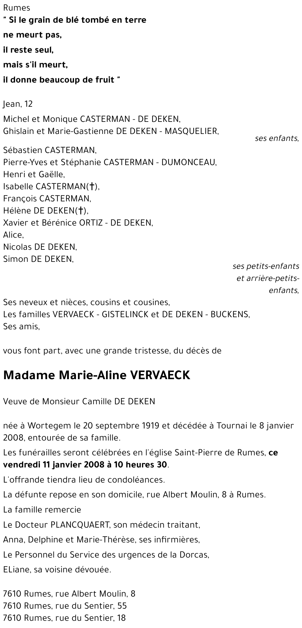 Marie-Aline VERVAECK