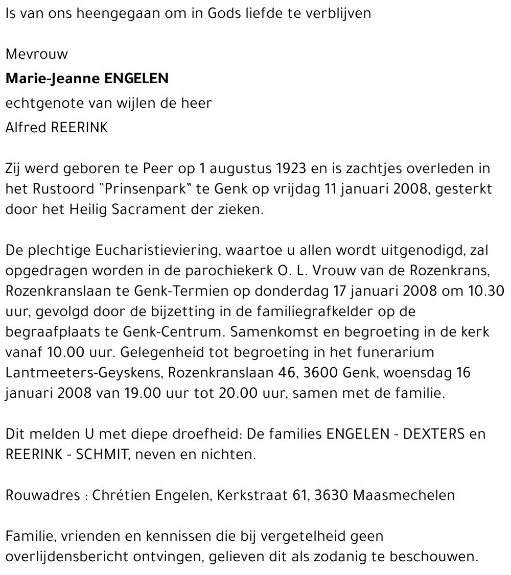 Marie-Jeanne ENGELEN