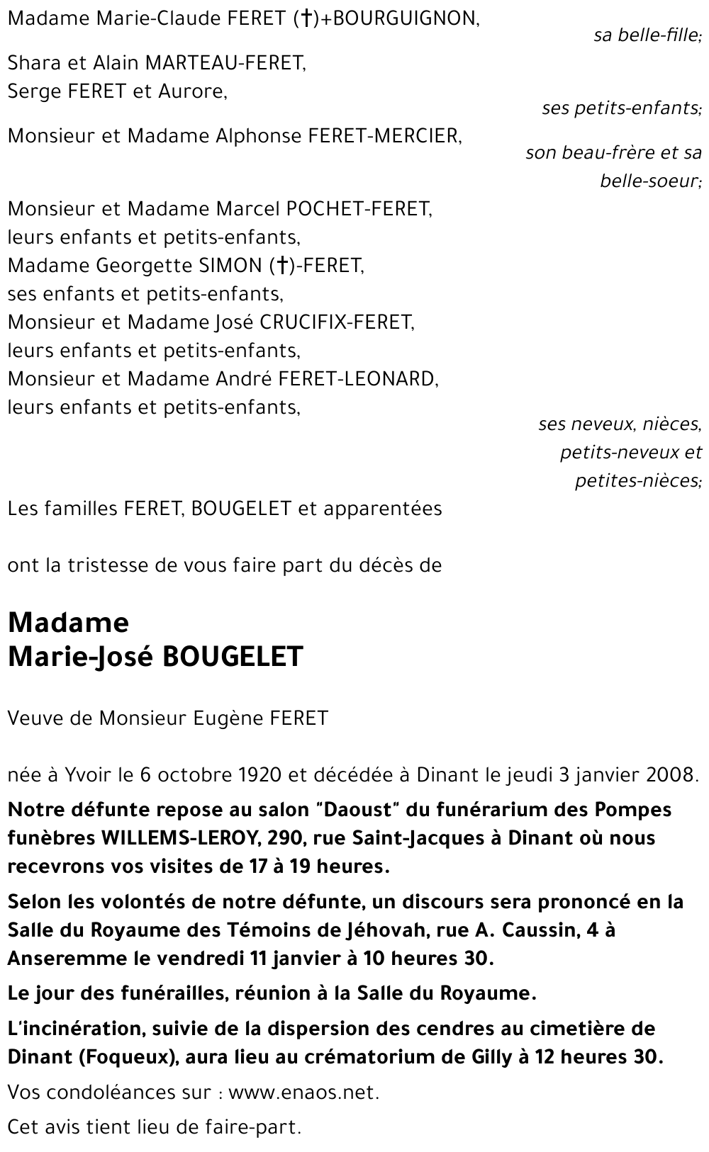 Marie-José BOUGELET
