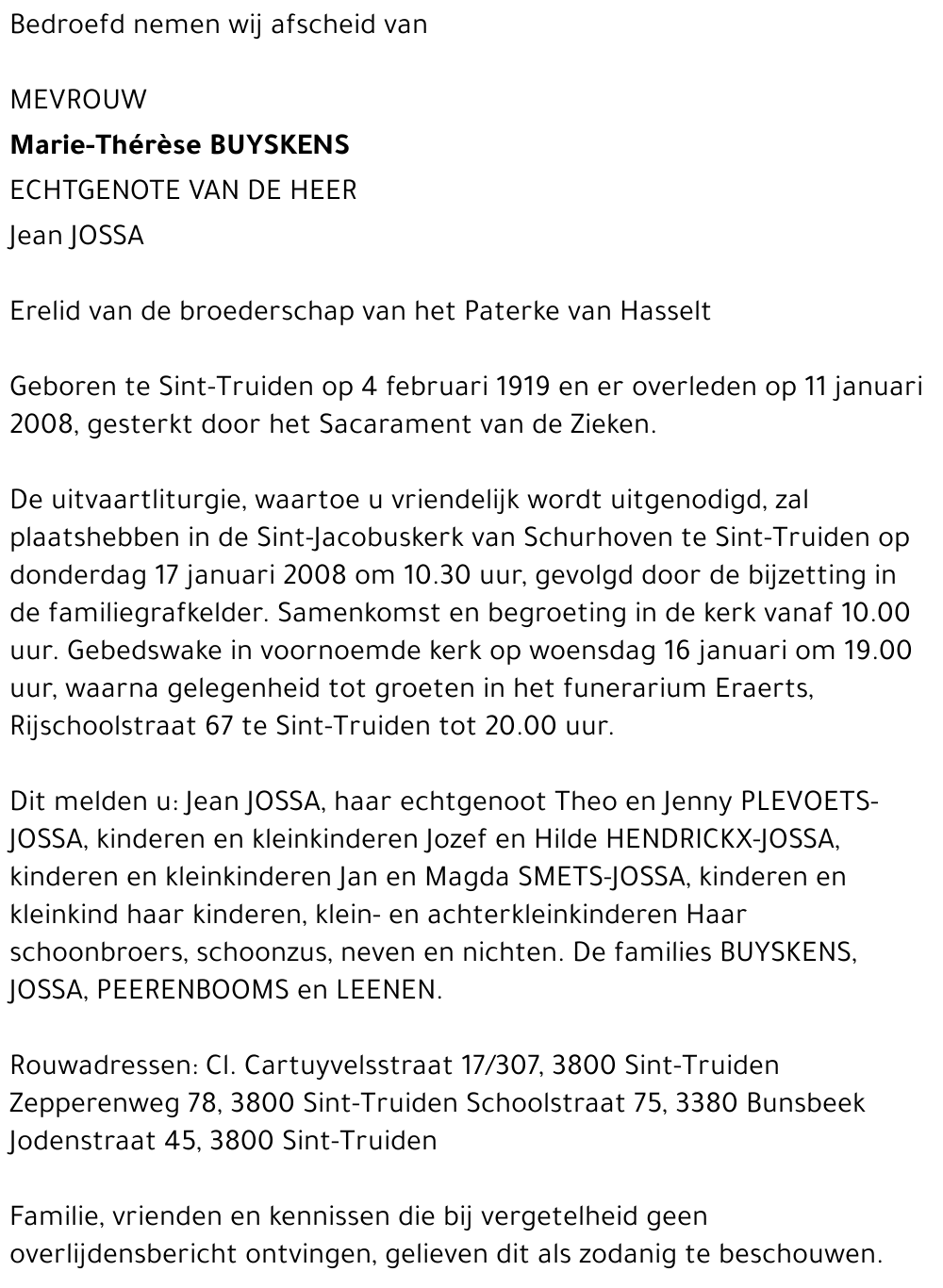 Marie-Therese Buyskens