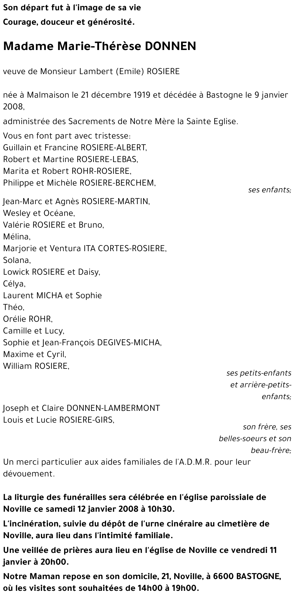 Marie-Thérèse DONNEN