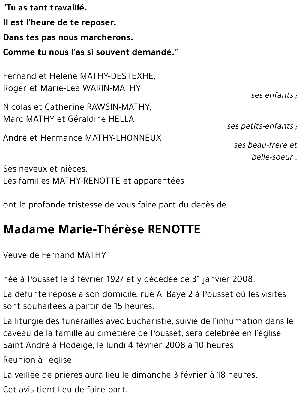 Marie-Thérèse RENOTTE