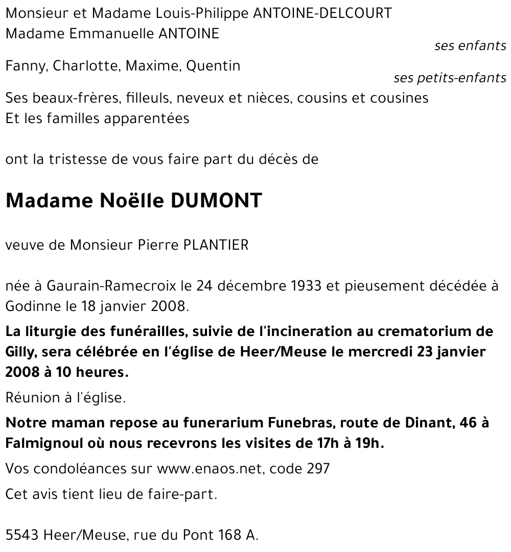 Noëlle DUMONT