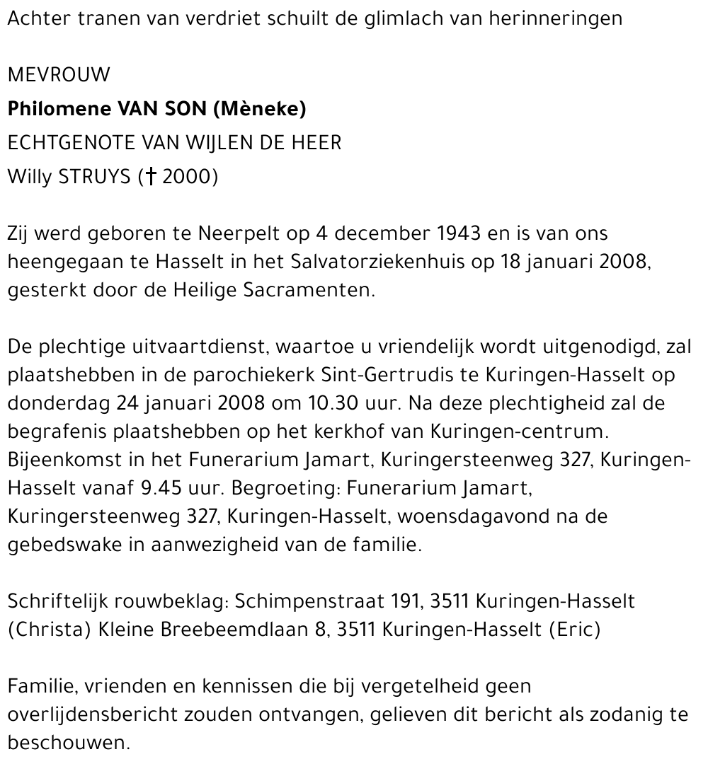 Philomene Van Son (Meneke)