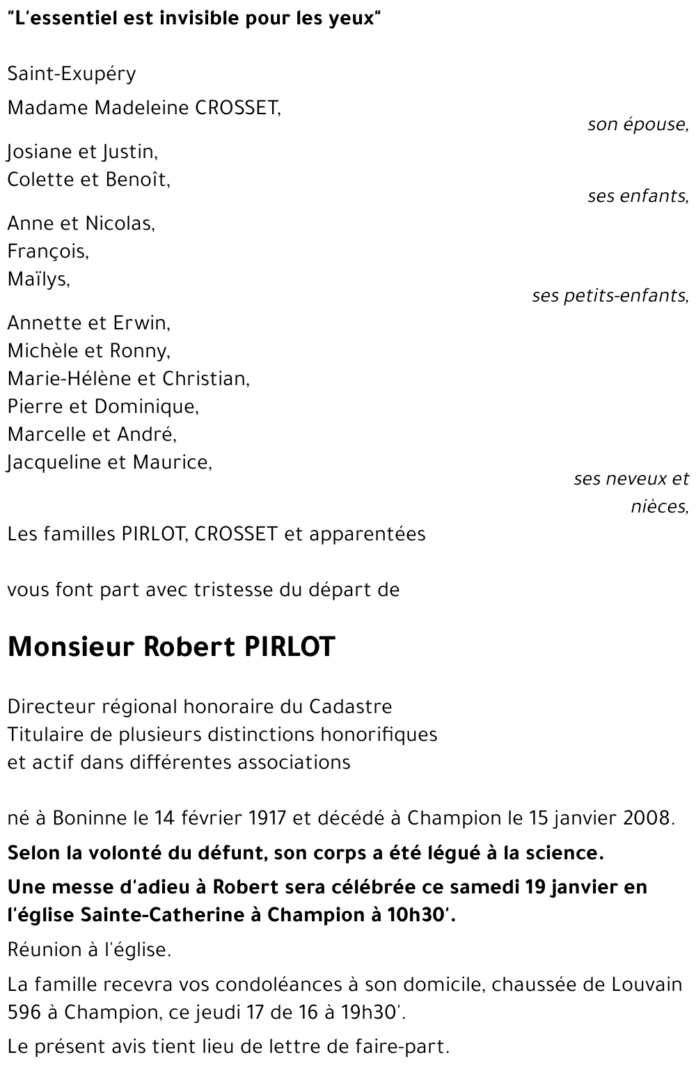 Robert PIRLOT