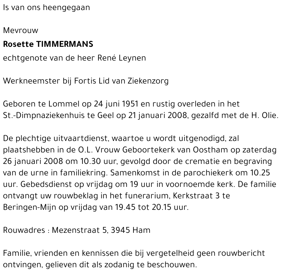 Rosette Timmermans