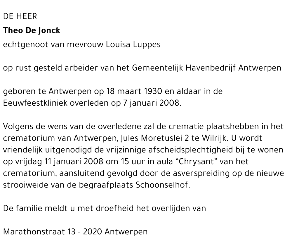 Theo De Jonck