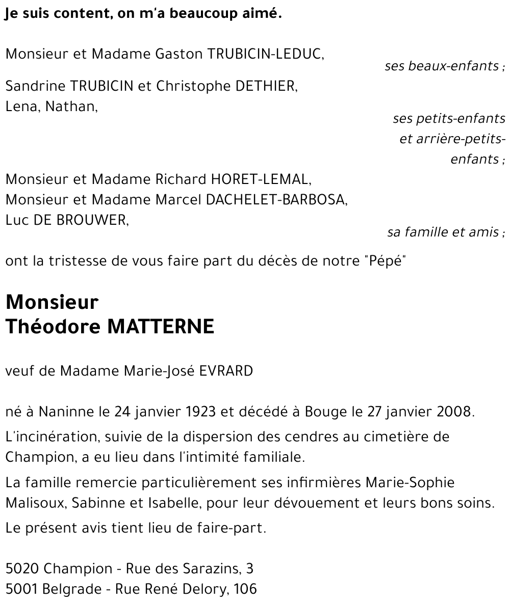 Théodore MATTERNE