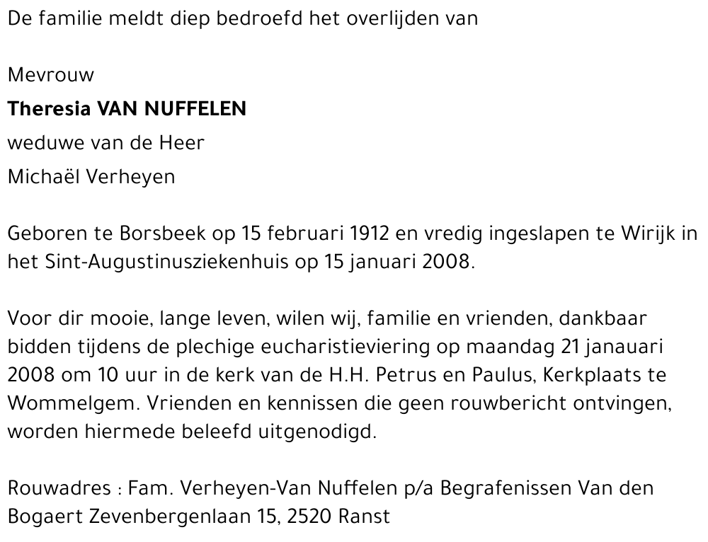 Theresia Van Nuffelen