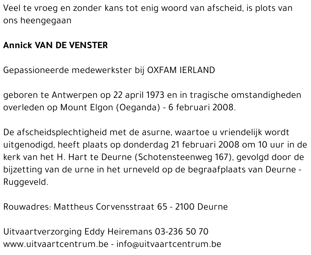 Annick Van de Venster