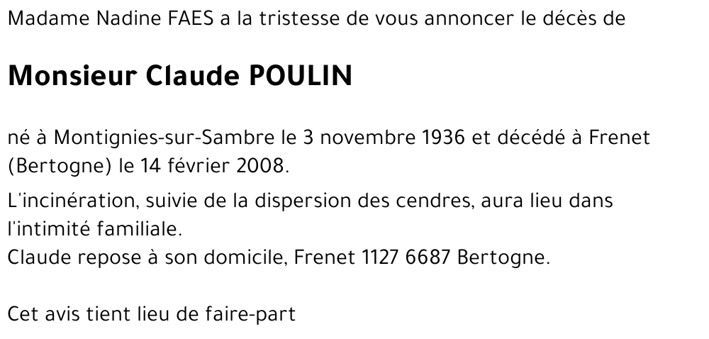 Claude POULIN