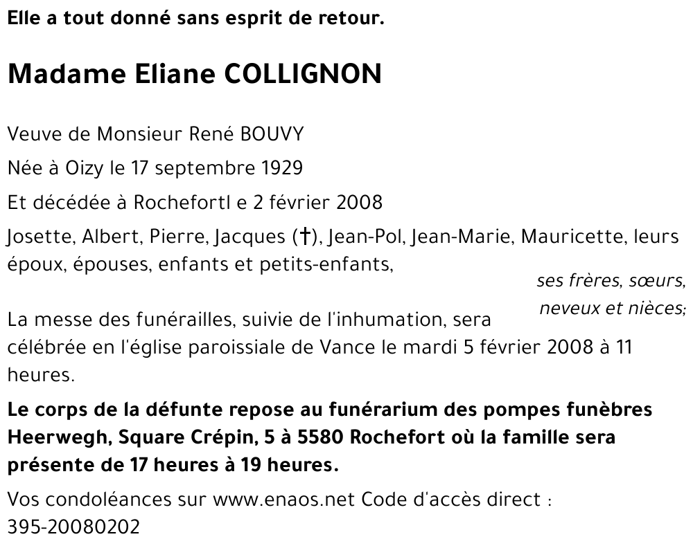 Eliane COLLIGNON