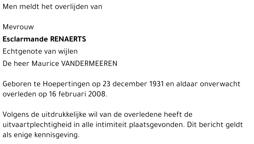 Esclarmande Renaerts