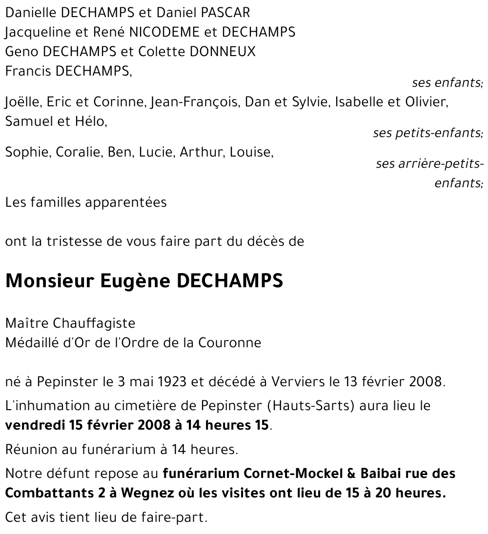Eugène DECHAMPS
