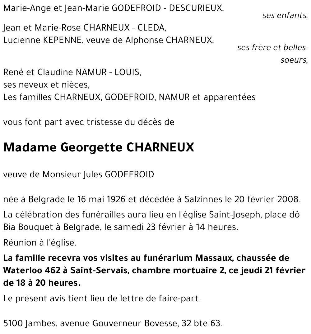Georgette CHARNEUX