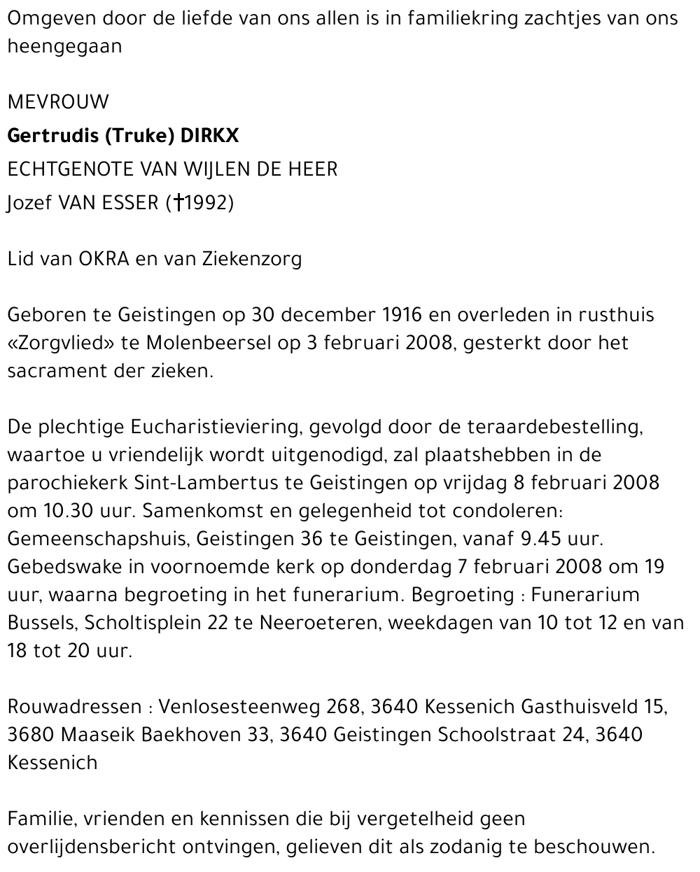 Gertrudis Dirkx