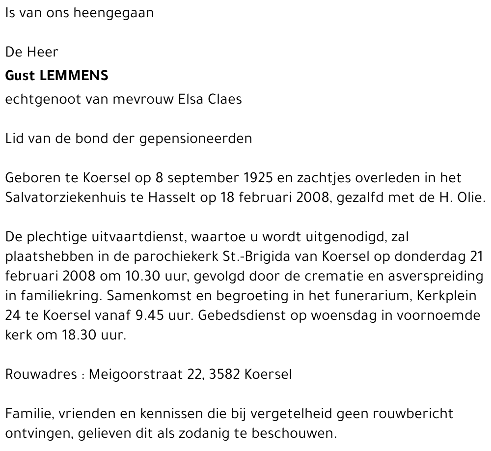 Gust Lemmens