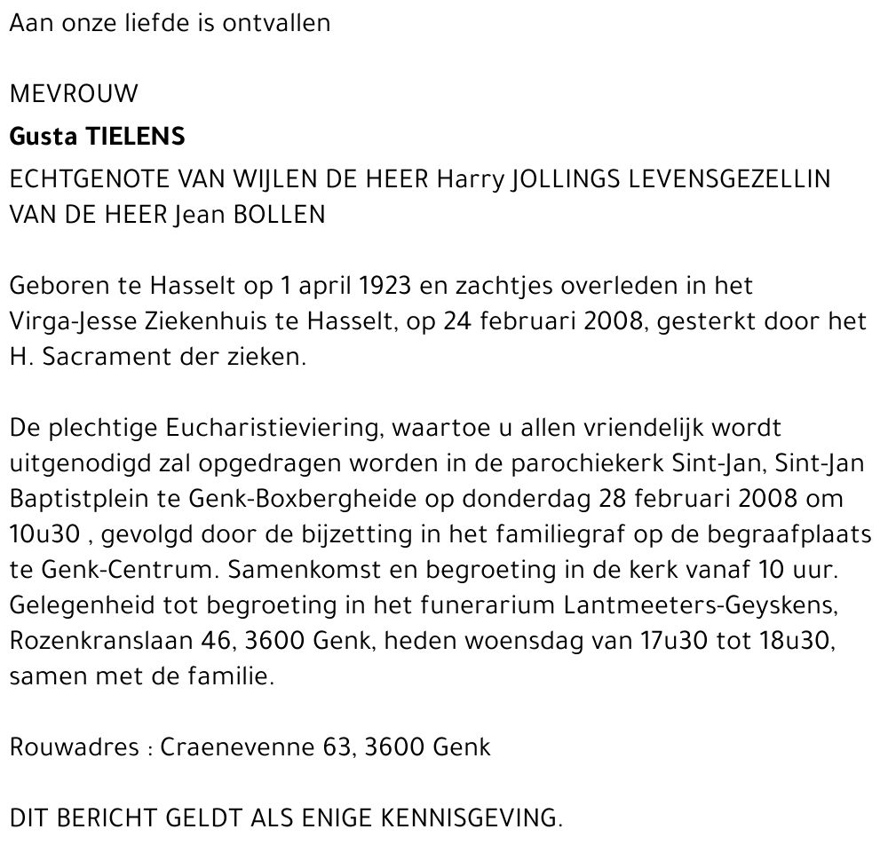Gusta TIELENS