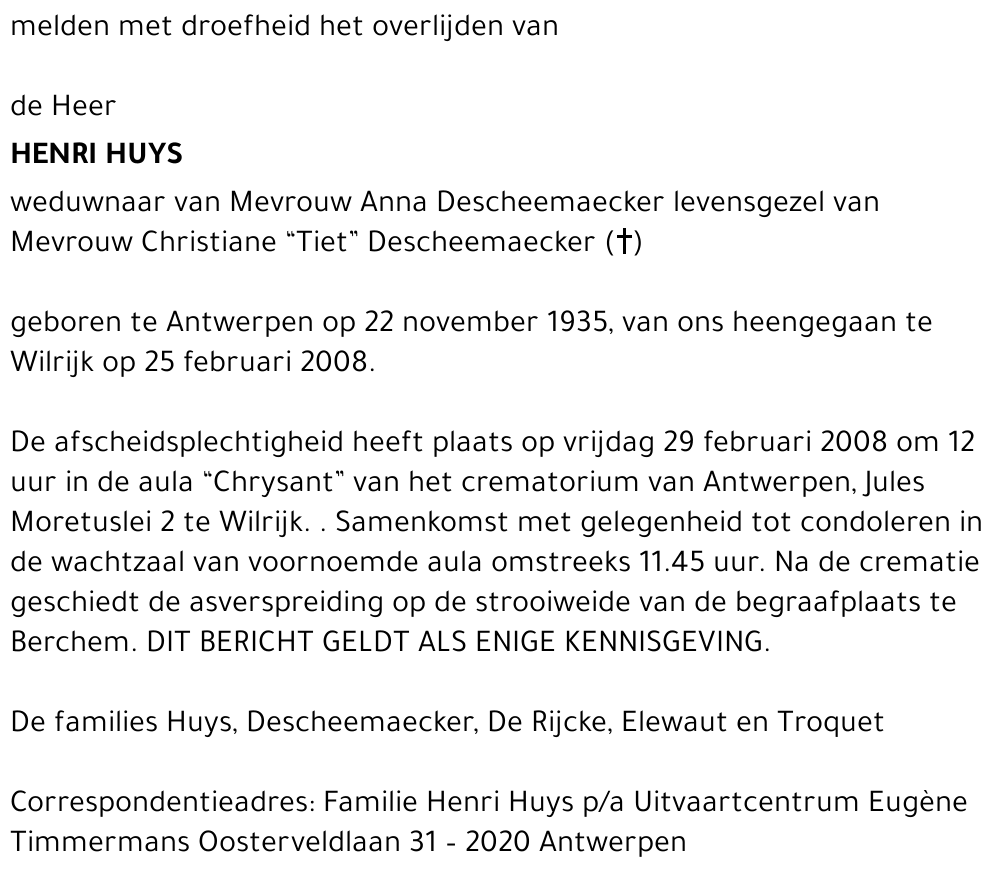 Henri HUYS