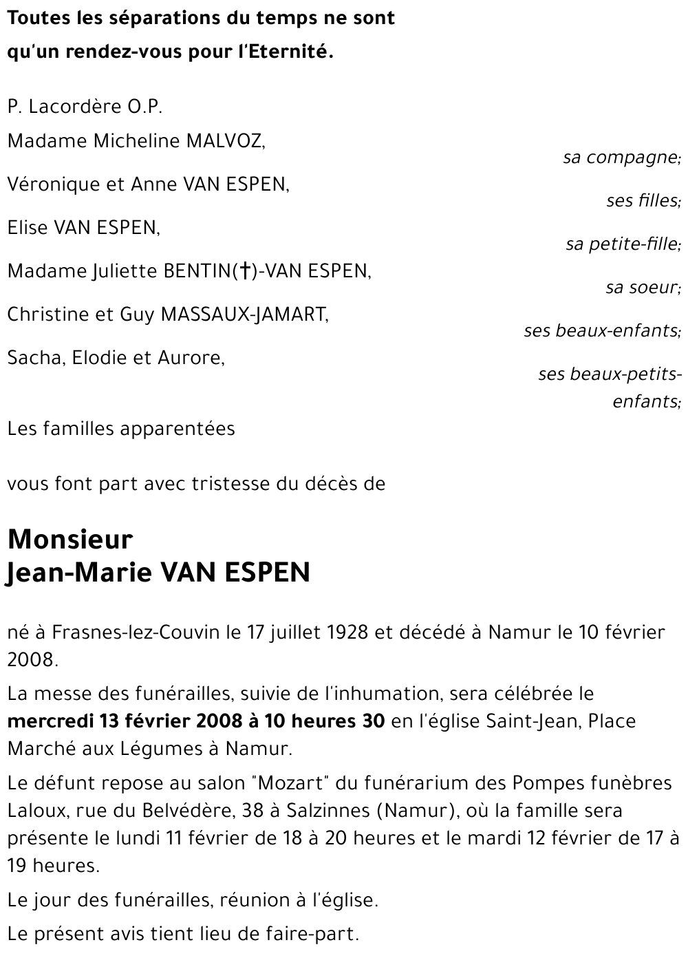 Jean-Marie VAN ESPEN