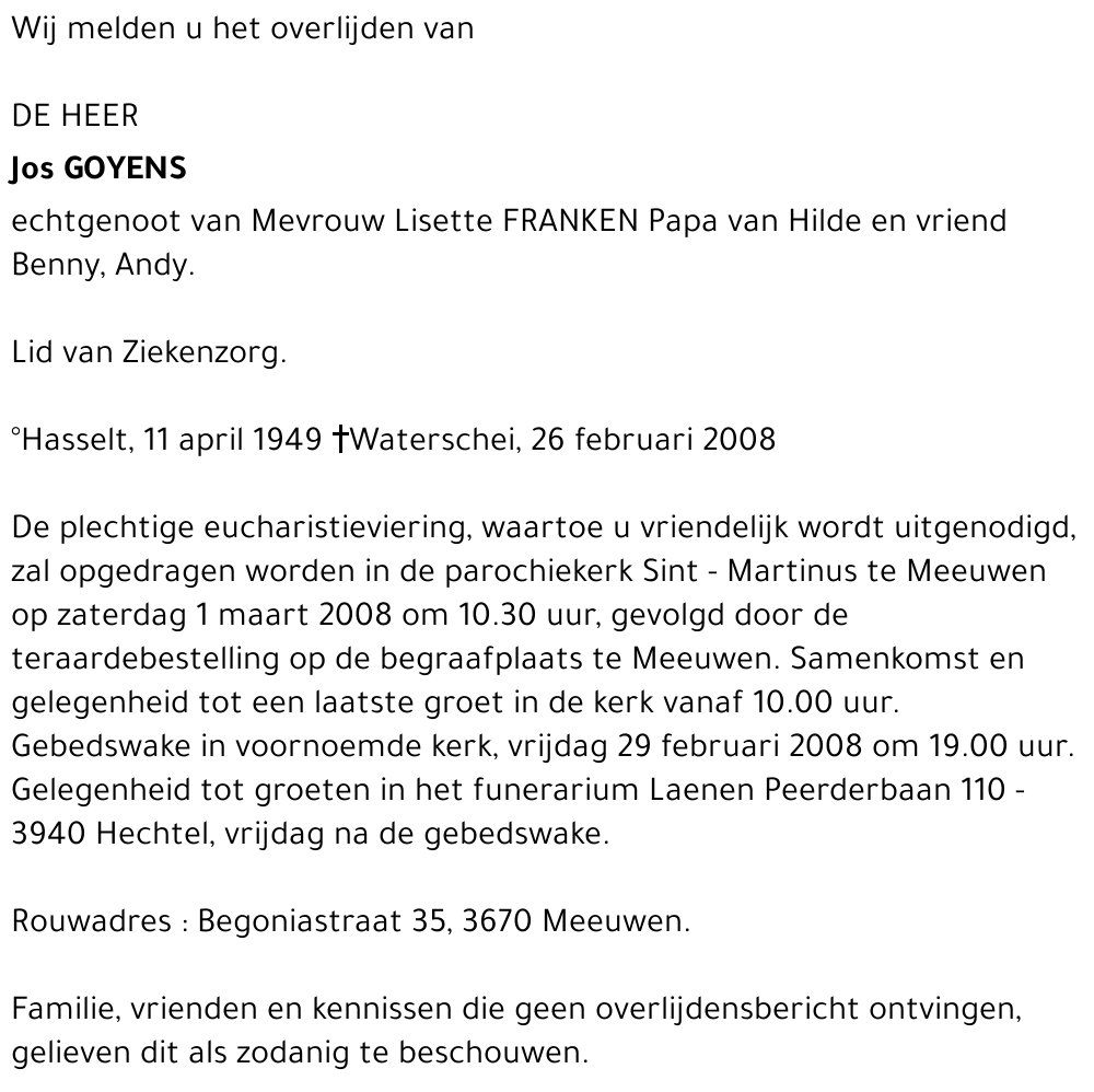 Jos Goyens
