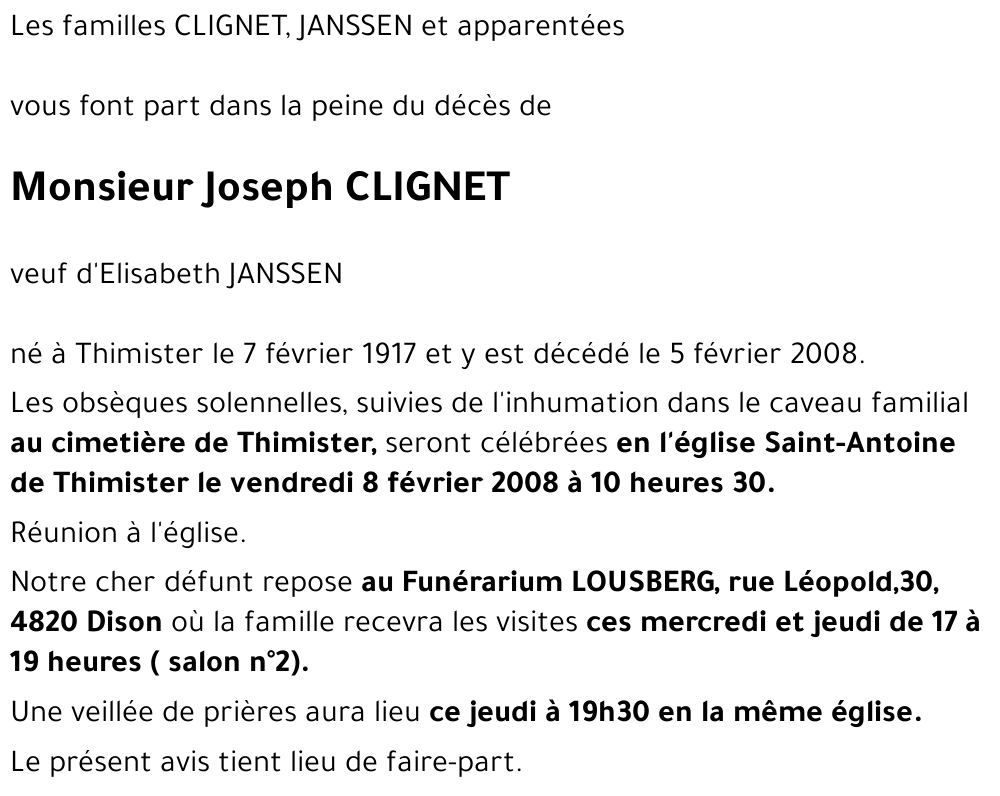 Joseph CLIGNET