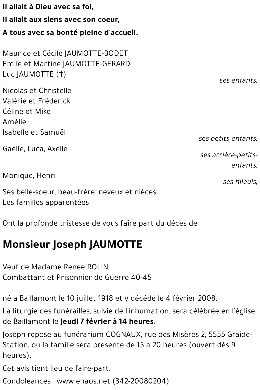 Joseph JAUMOTTE