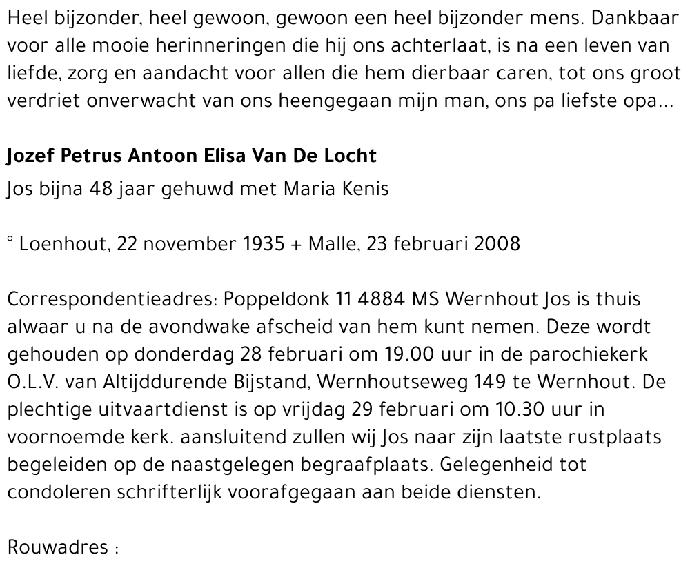 Jozef (Jos) Van de Locht