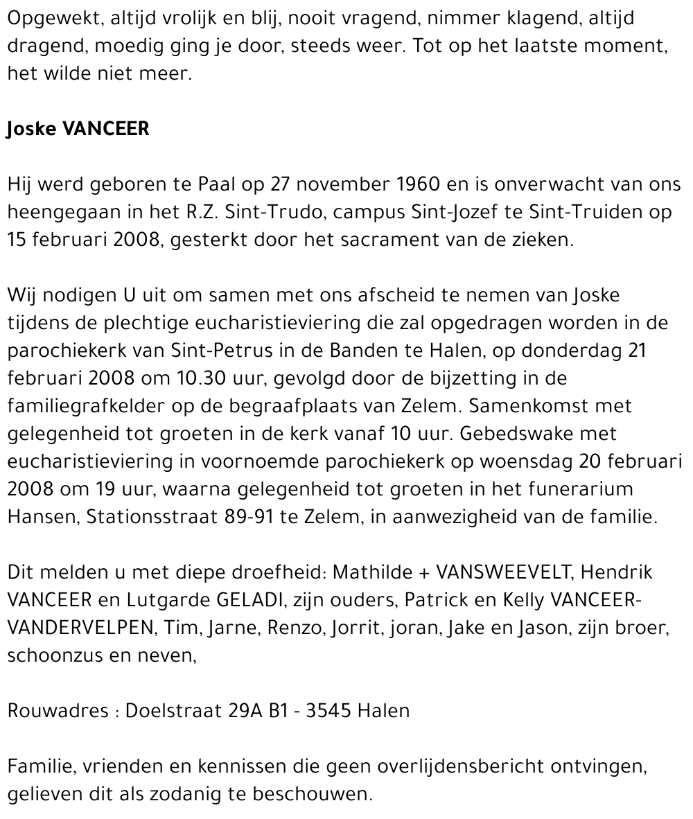 Jozef VANCEER