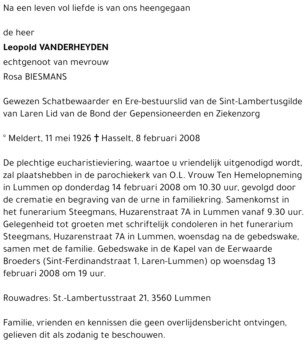 Leopold Vanderheyden