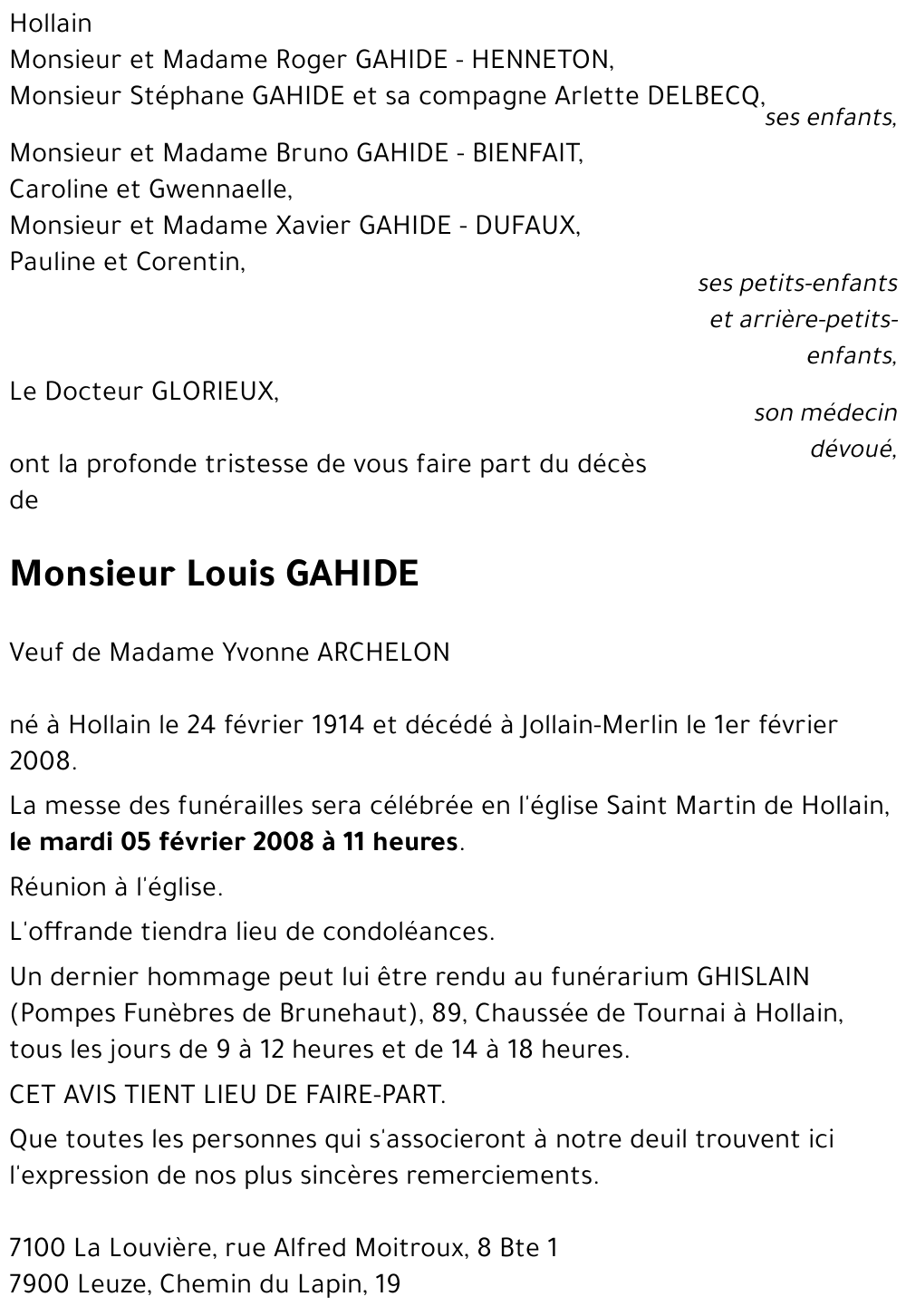 Louis GAHIDE